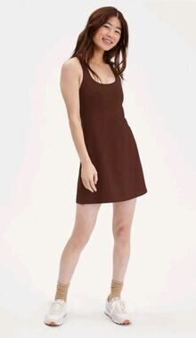 Girlfriend Collective Paloma Racerback Mini Dress XXL Built-In Shorts Activewear
